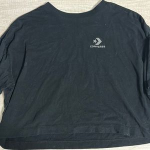 Black Converse crop top *oversized fit*